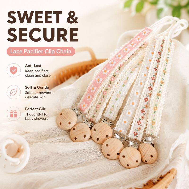 Baby Products 1 Year - Кружевная цепочка-держатель для пустышки для новорожденных,